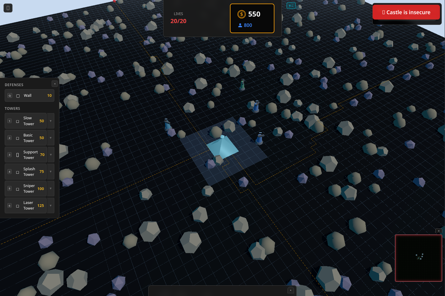 Decent TD wave in progress with towers deployed